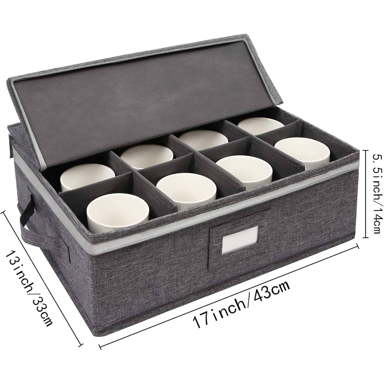 Foldable Oxford Cup Storage Box w/ Handles 2