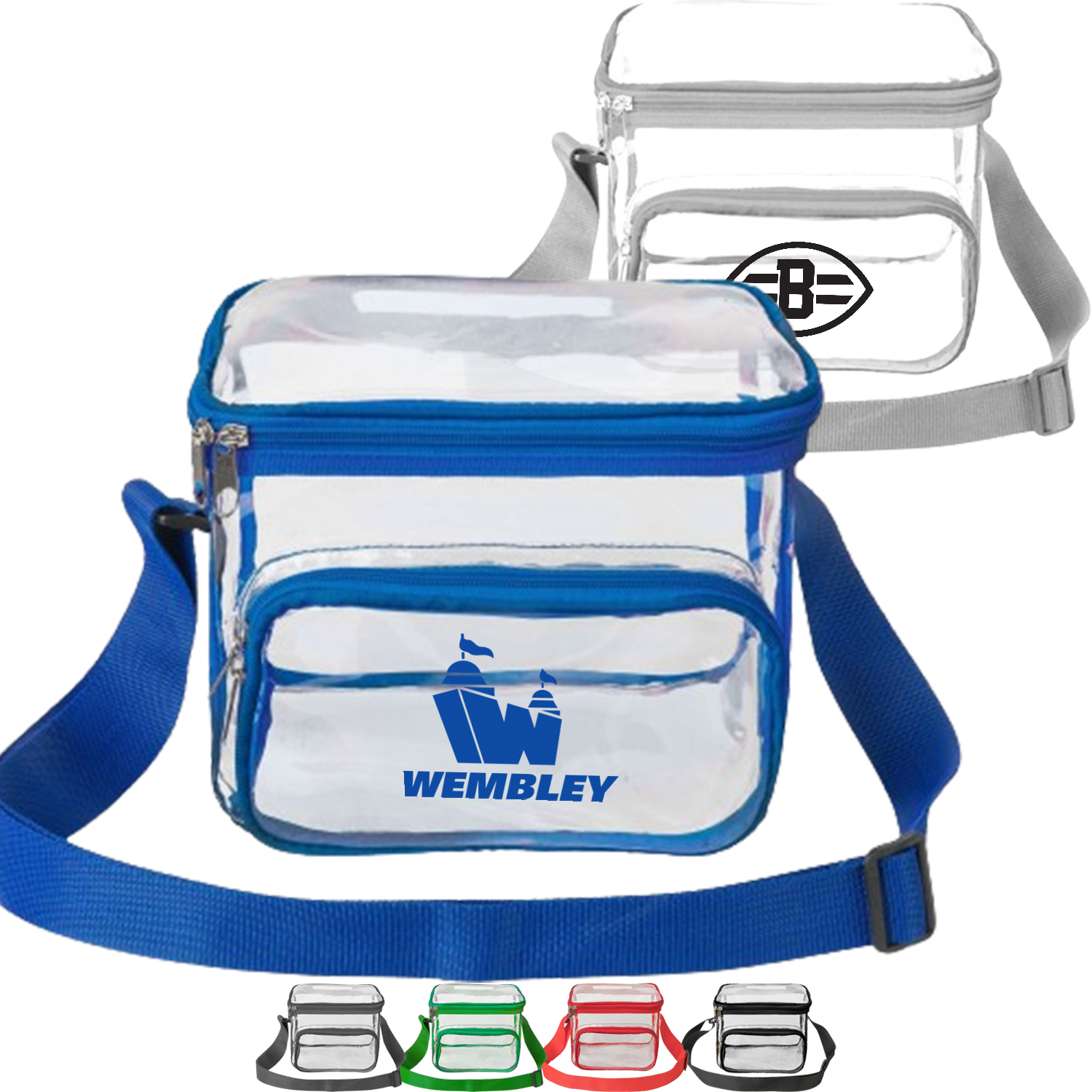 Stadium Approved Clear PVC Transparent Lunch Bag with Front Zipper Pocket 3