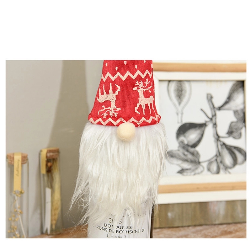 Wine Bottle Bags with Santa Claus 3