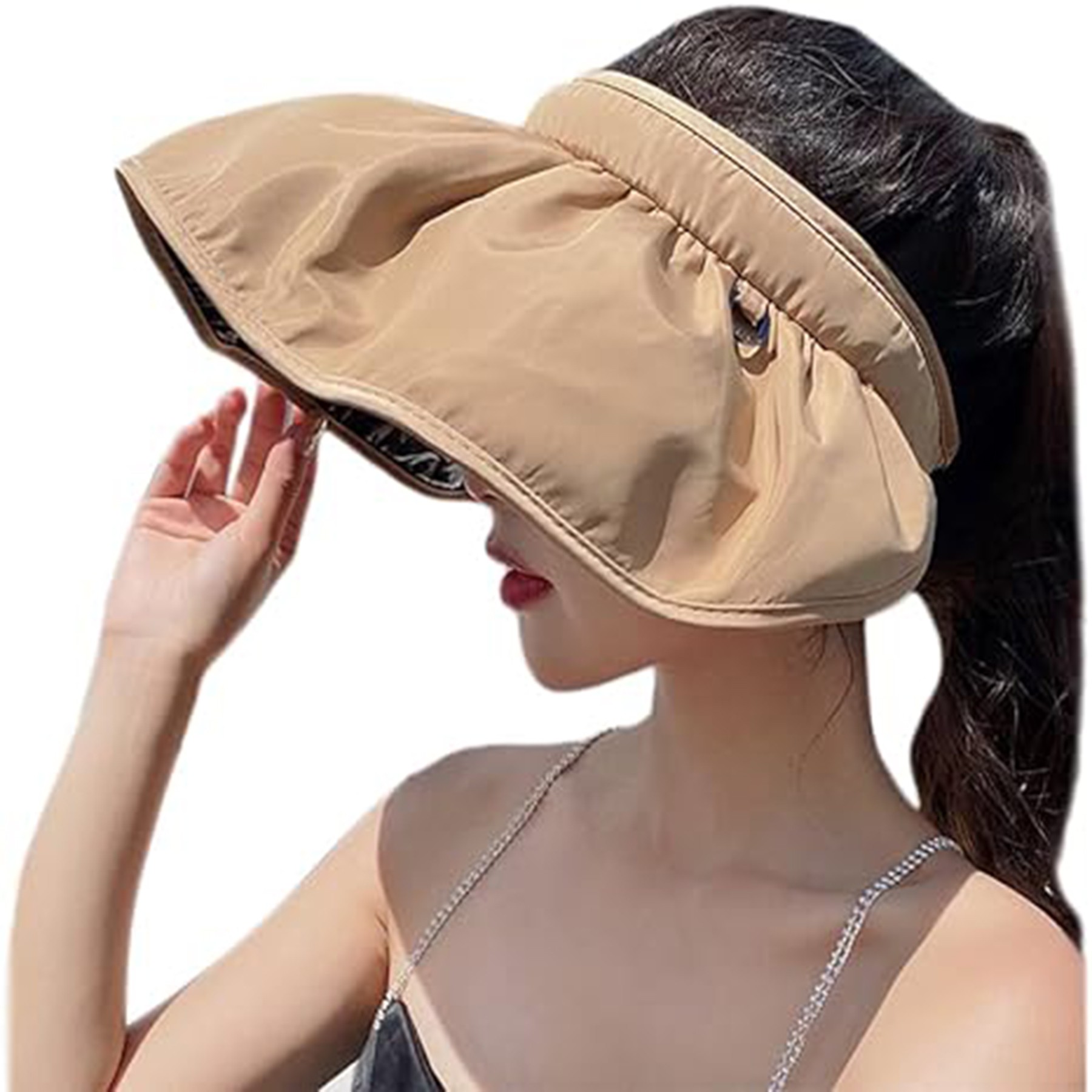 Women's Foldable Wide Brim Sun Visor Hat 7
