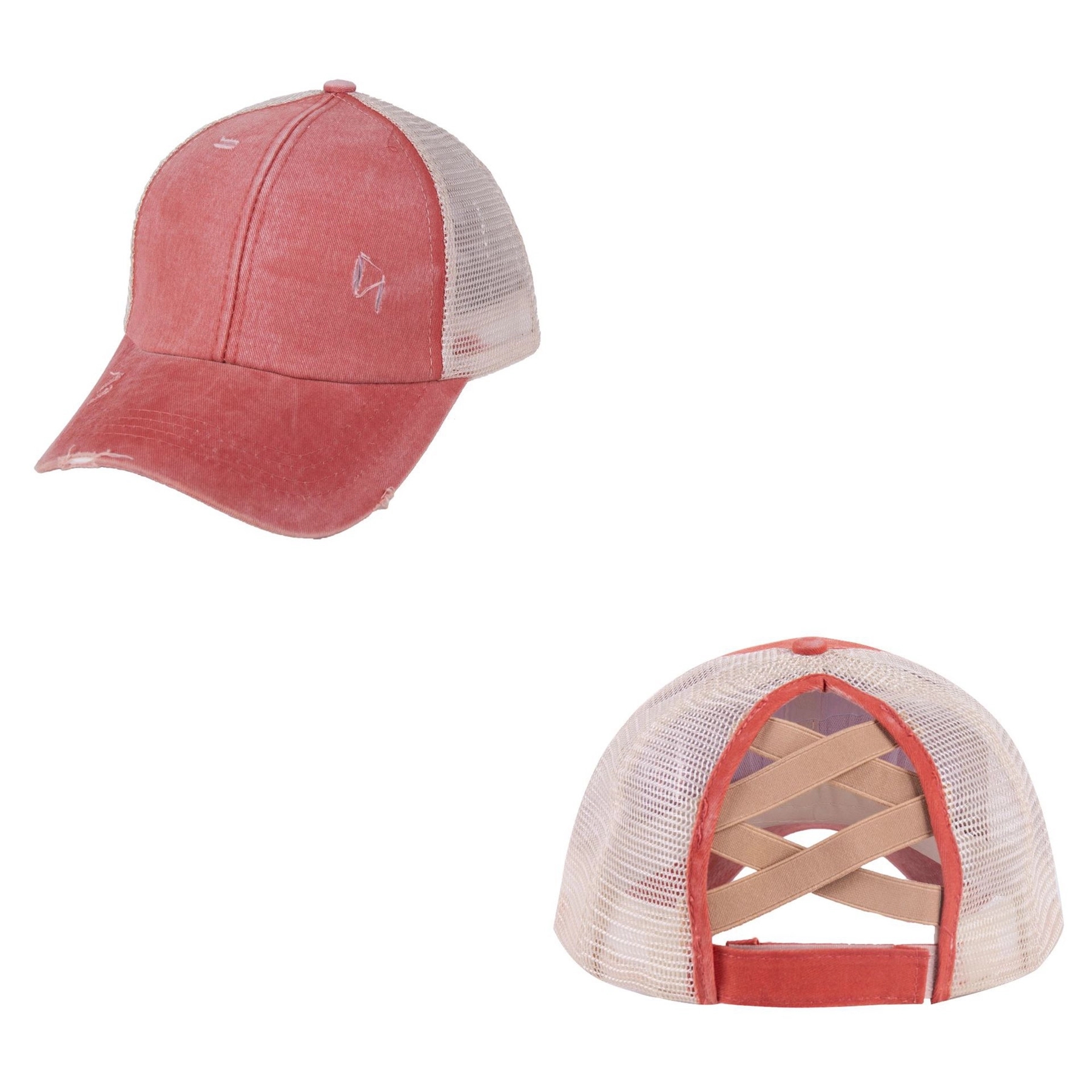 Ponytail Baseball Cap with Mesh 11