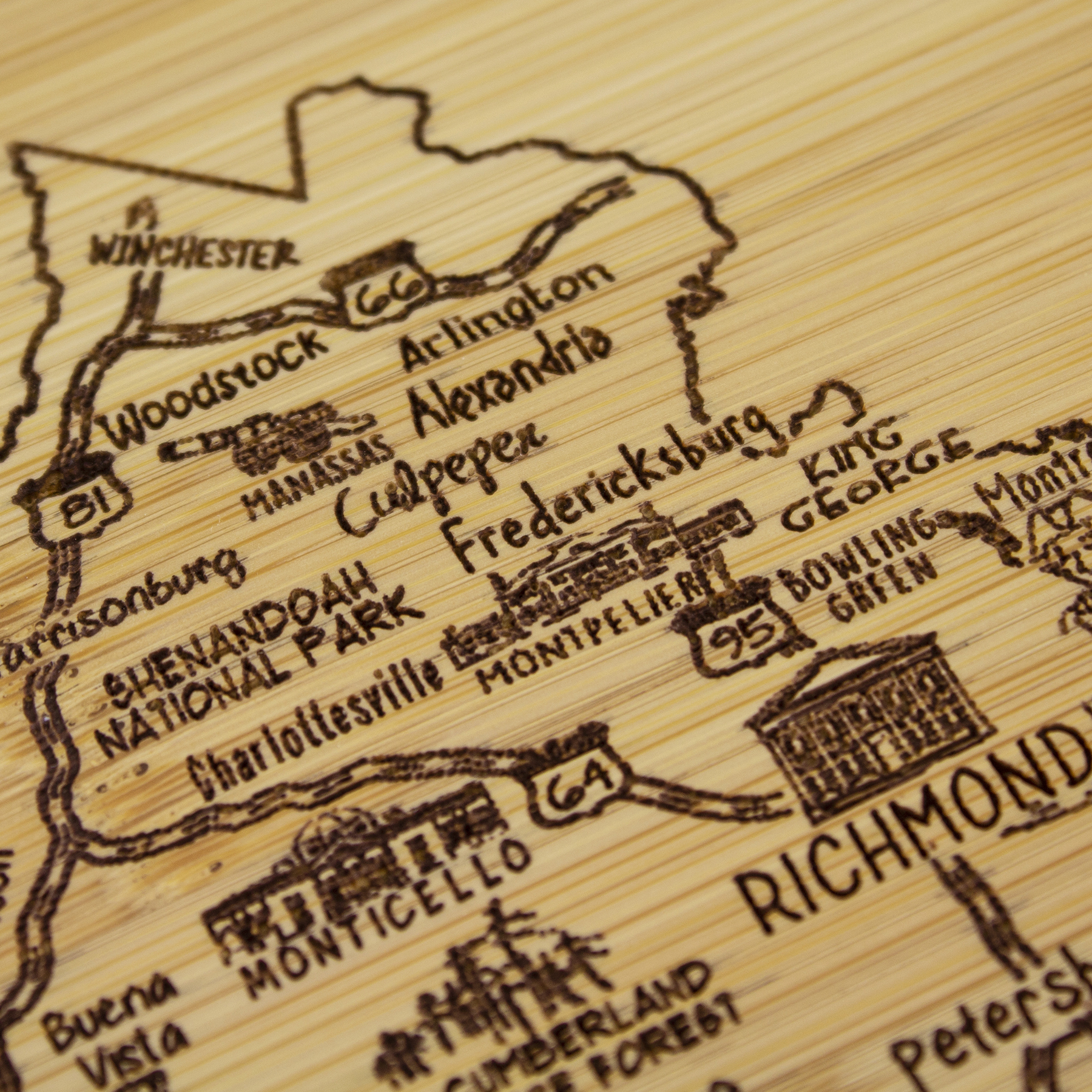 A Slice of Life Virginia Serving & Cutting Board 7