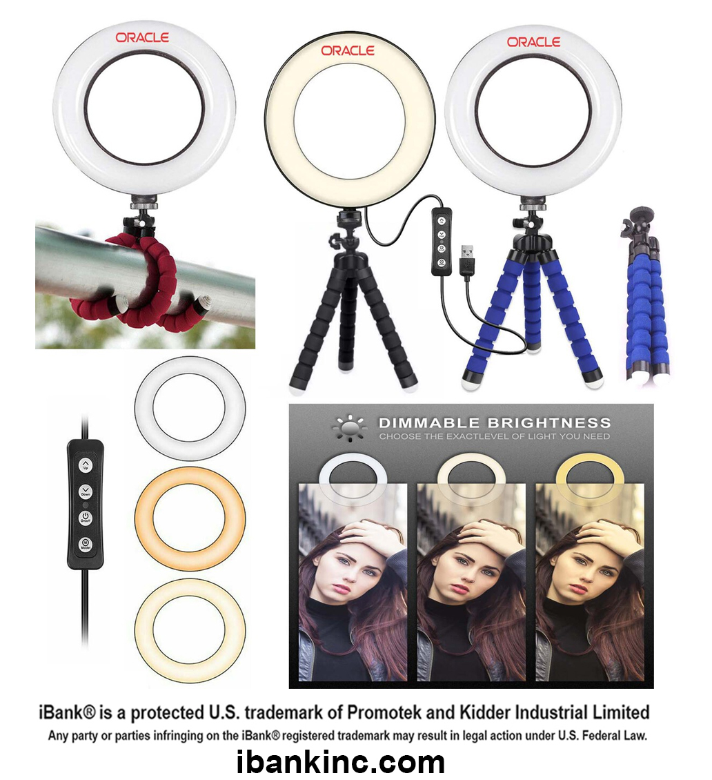 iBank ® 6" Ring Light with Tripod Stand 2