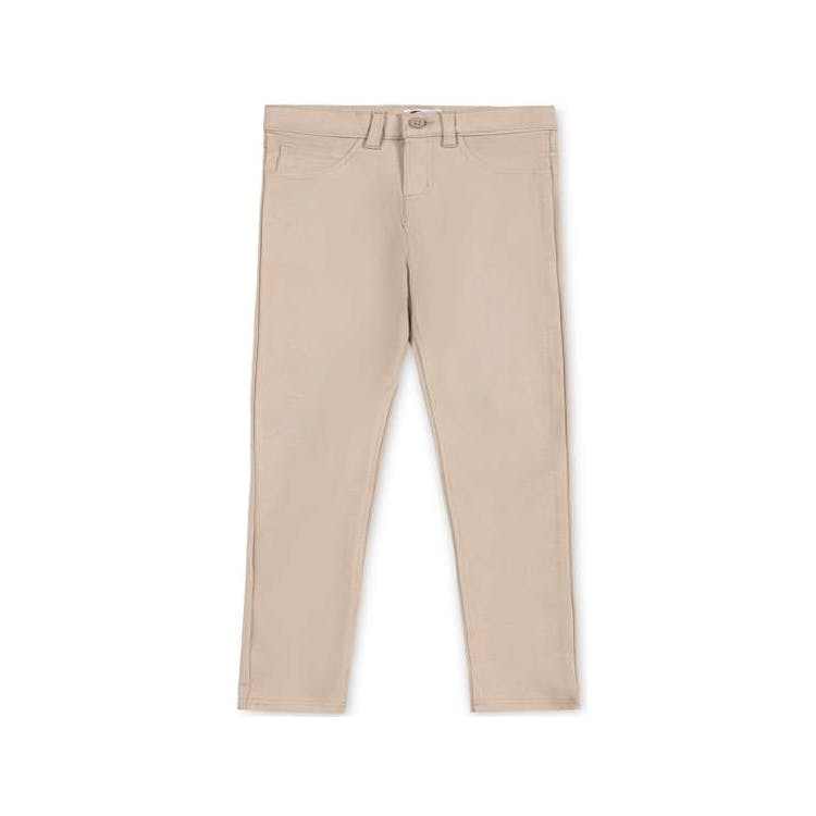 Girls Ponte Knit Pants - Size 4 Khaki 2
