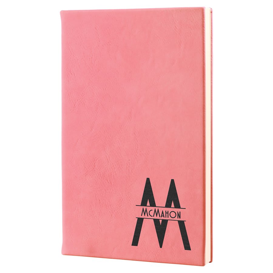 5.25" X 8.25" Laserable Leatherette Journal With Lined Notepad 6