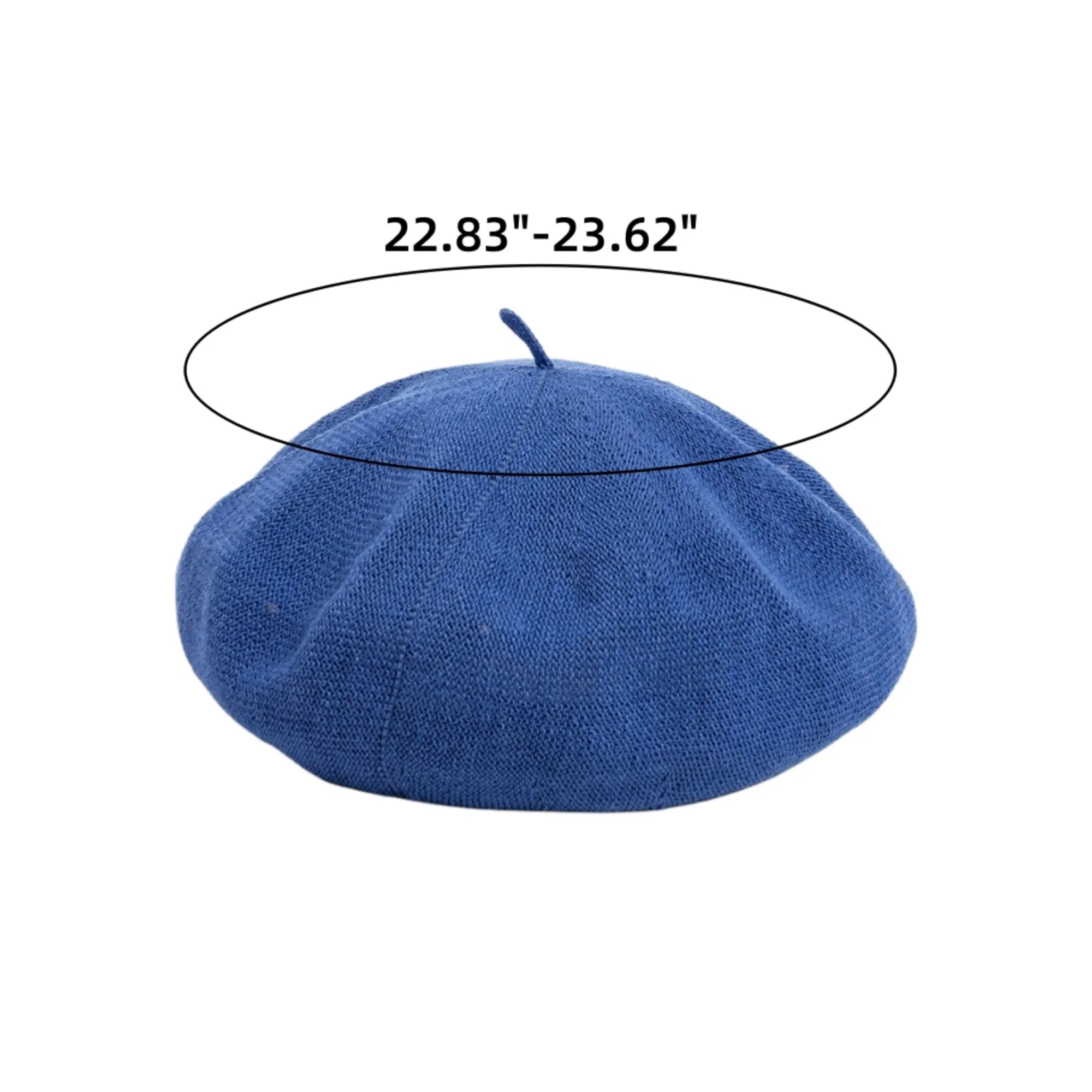 Linen Bright Solid Beret Hat 2