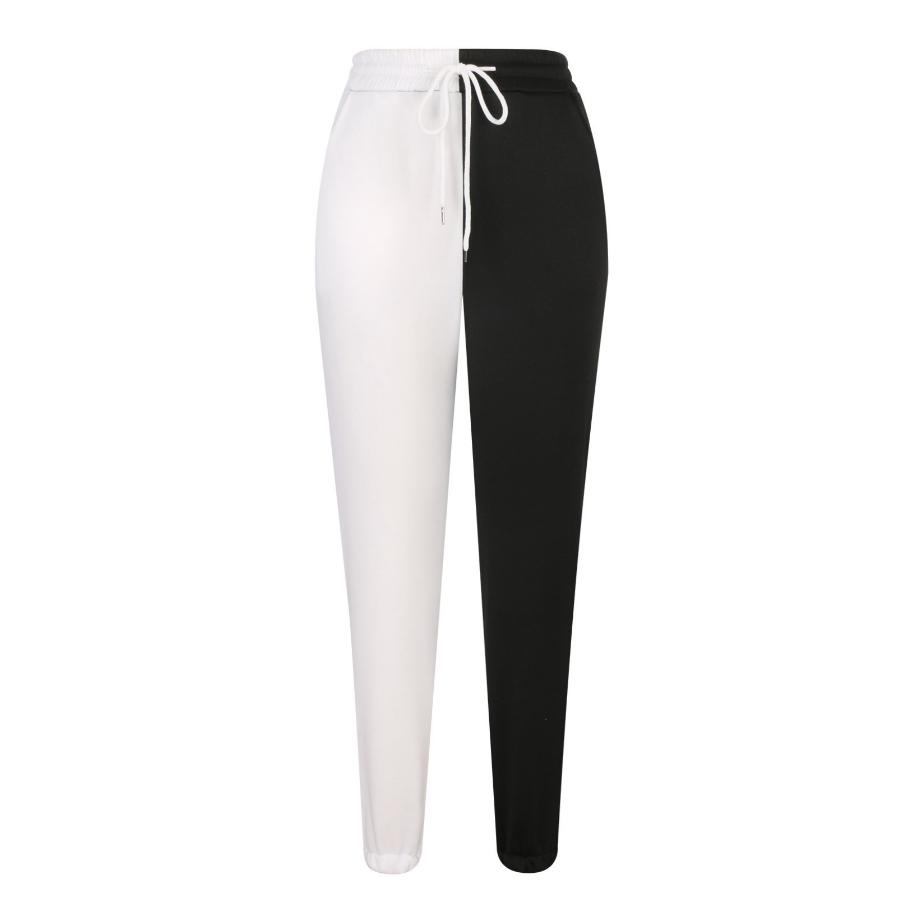 Color Block Drawstring Sweatpants Womens Chic Pants 15