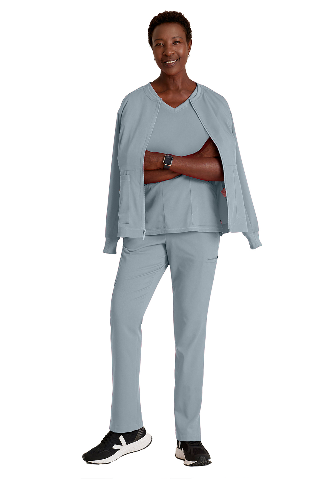Grey's Anatomy Spandex Stretch - Women's Three-Pocket Millie Warm-Up Jacket 8