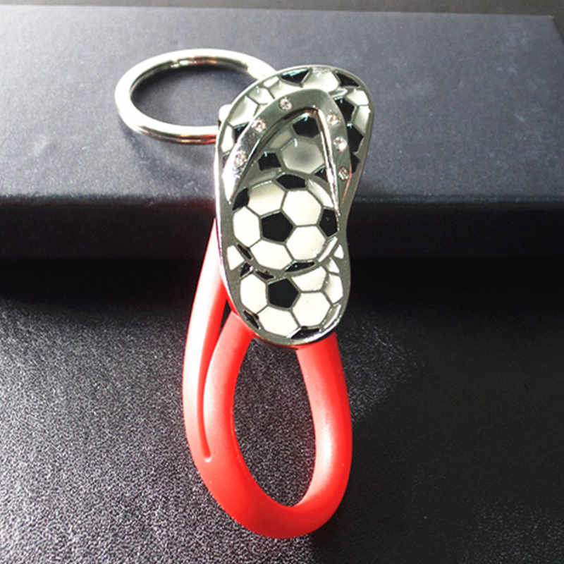 Creative Flip-flop Metal Key Ring with PVC Strap 3