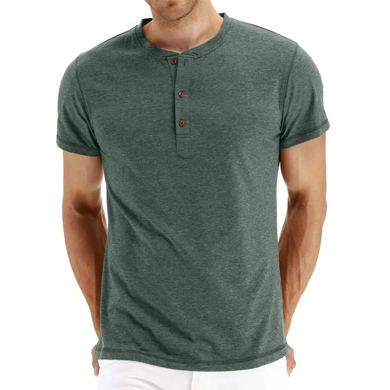 Classic Men's Henley Short Sleeve T-Shirt 6