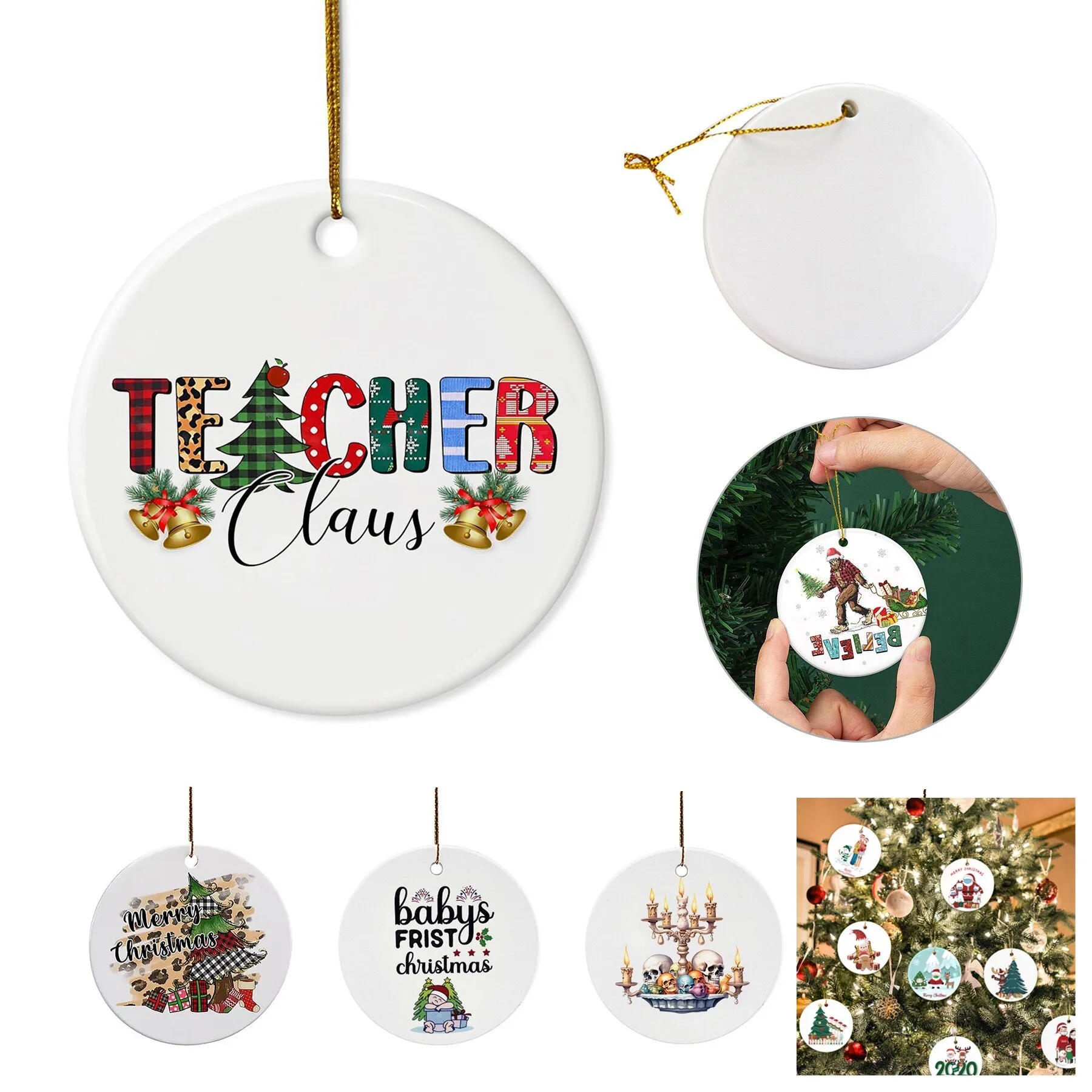 3" Ceramic Christmas Ornament 3