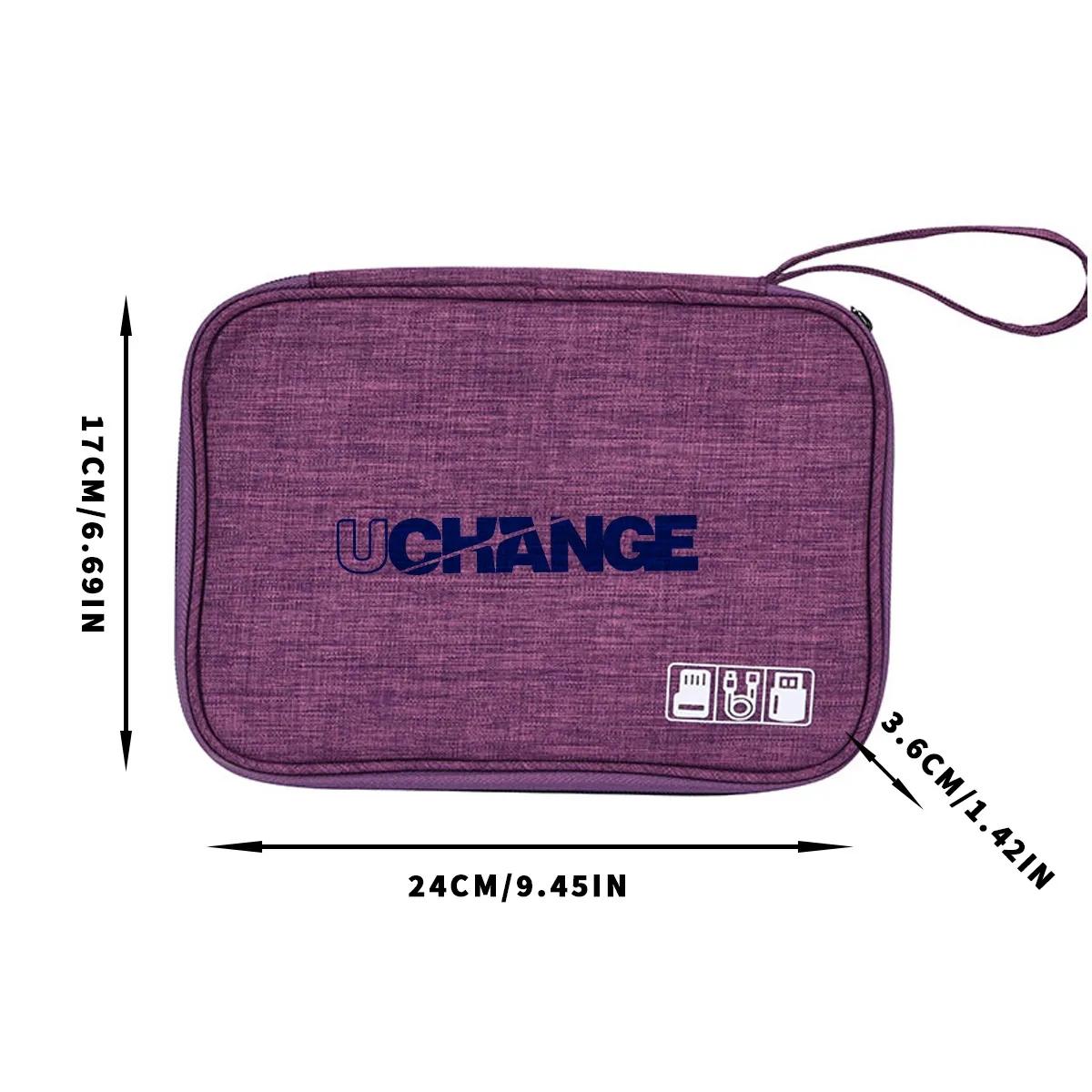 Water Resistant Travel Cable Organizer Electronics Pouch 1