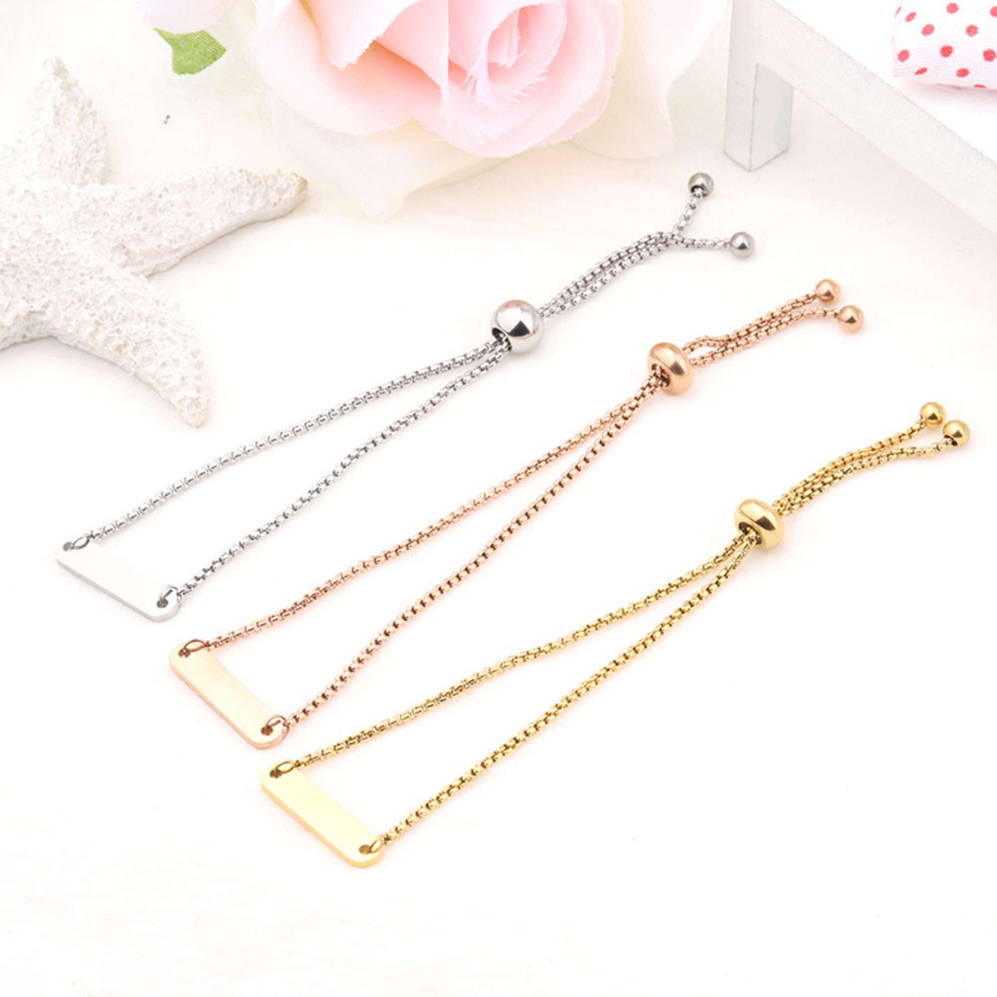 Adjustable Titanium Steel Bar Bracelet 3