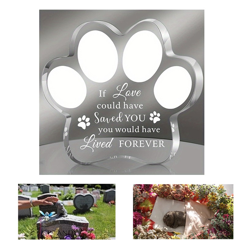 Laser-engraved Memorial Pet Acrylic crafts Headstone Markers 2