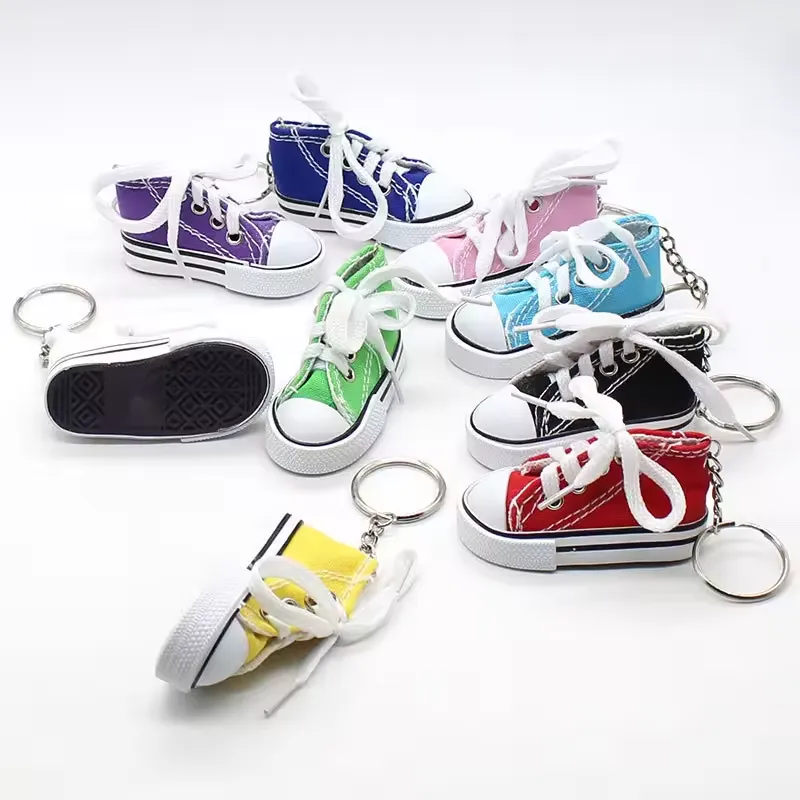 Mini Canvas Shoe Keychain 2