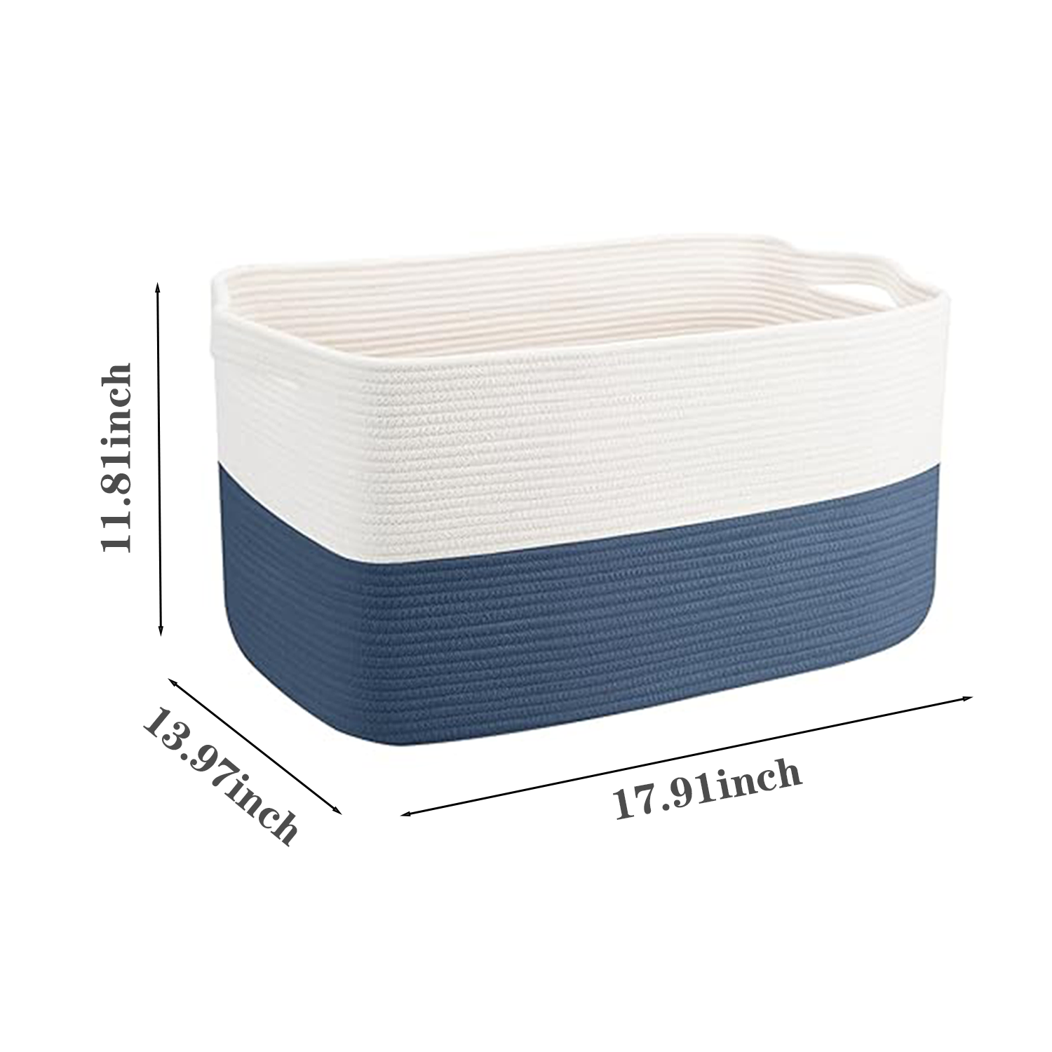 Foldable Cotton Rope Storage Basket 7