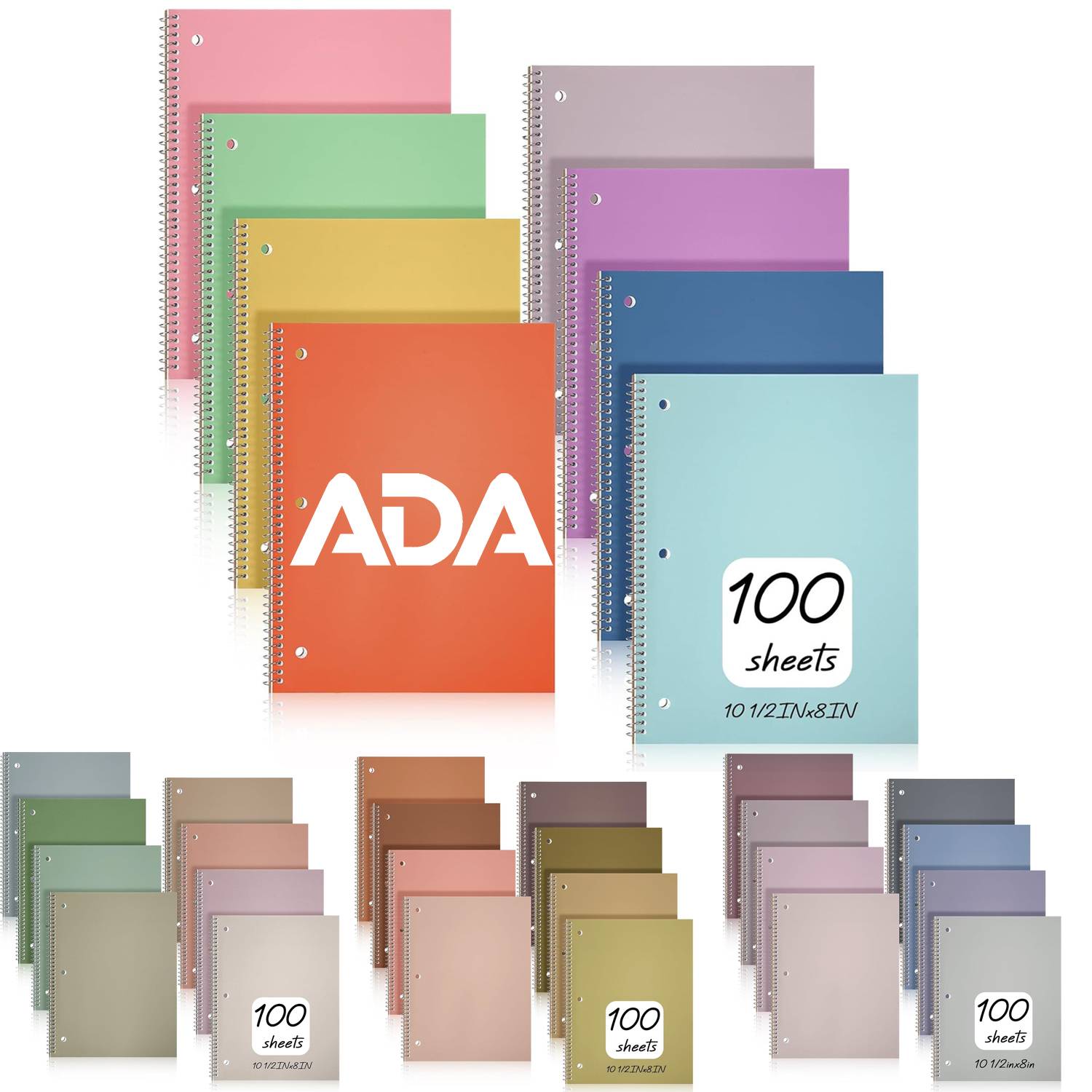 8Pcs Tearable Spiral Notebook Set 5