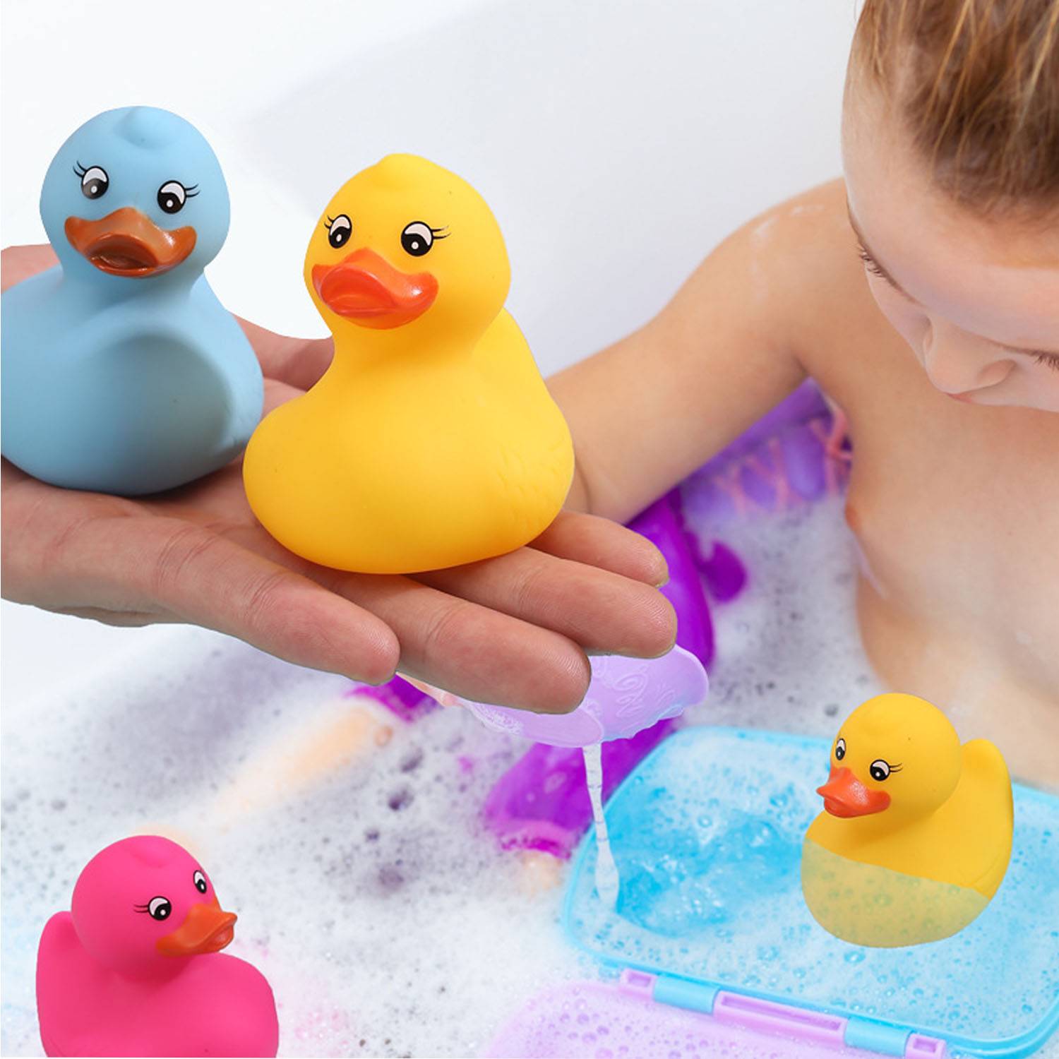 Mini Squeezable Rubber Duck Baby Bath Toy 8