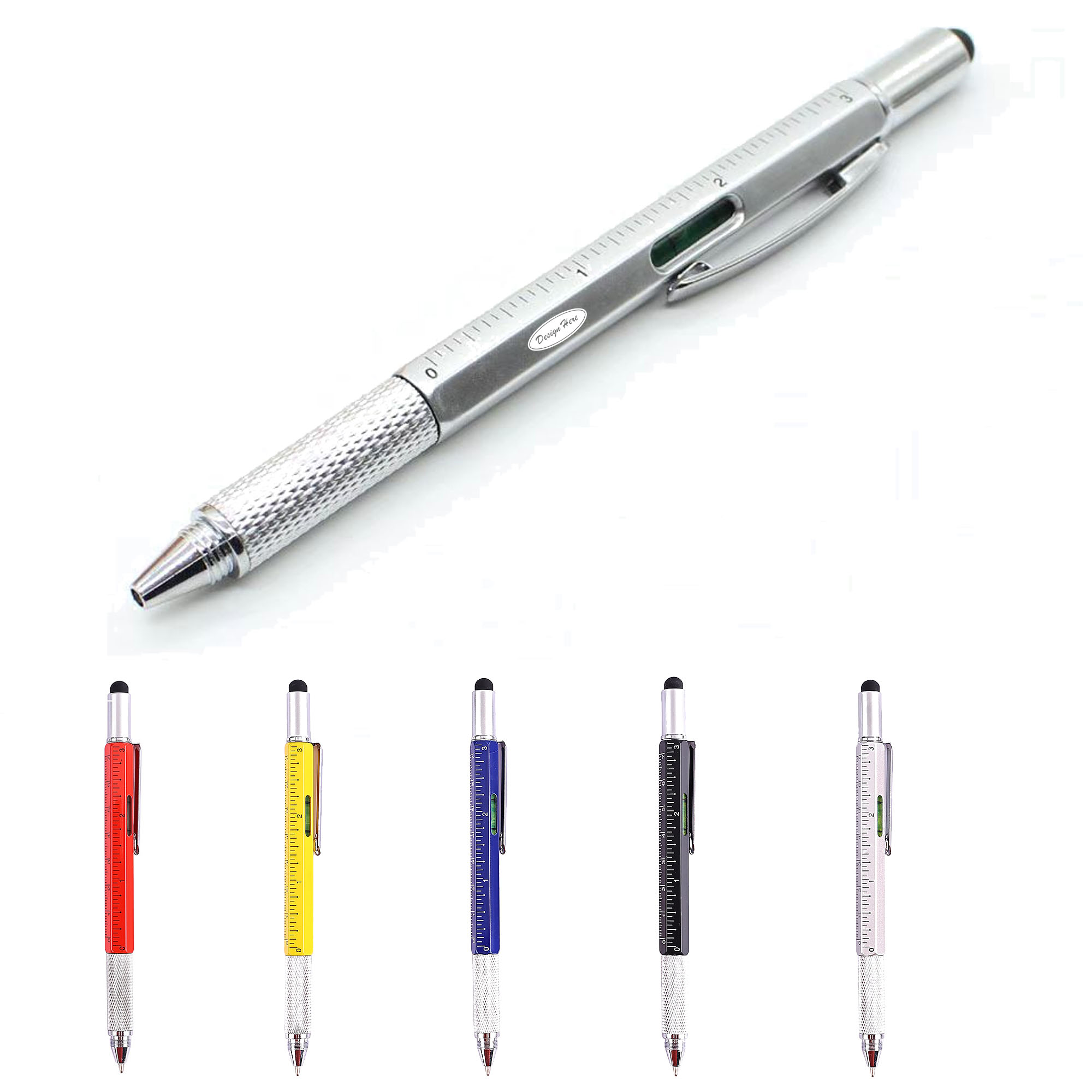 Multifunctional Metal Screwdriver Touchscreen Level Pen 2