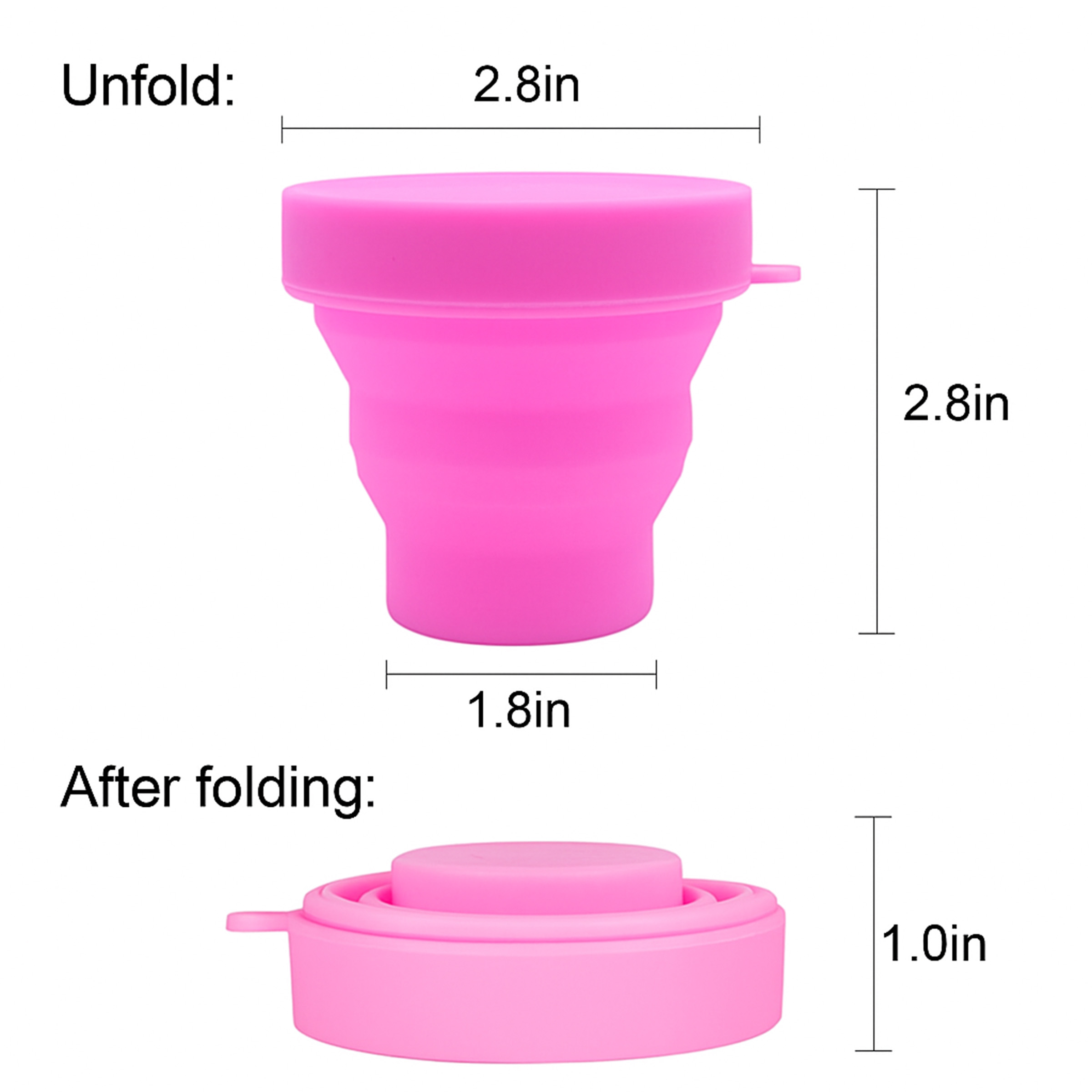Silicone Foldable Travel Cup With Lid 10