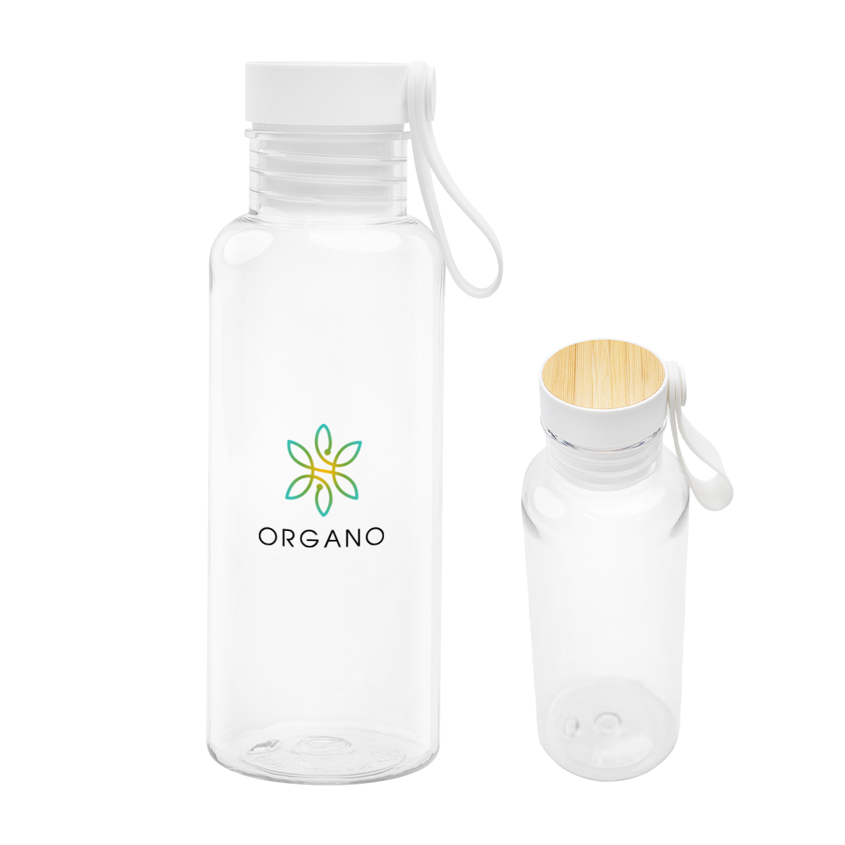 20 Oz. Case rPET Bottle with Bamboo Accent Lid and Silicone Easy Carry Handle 9