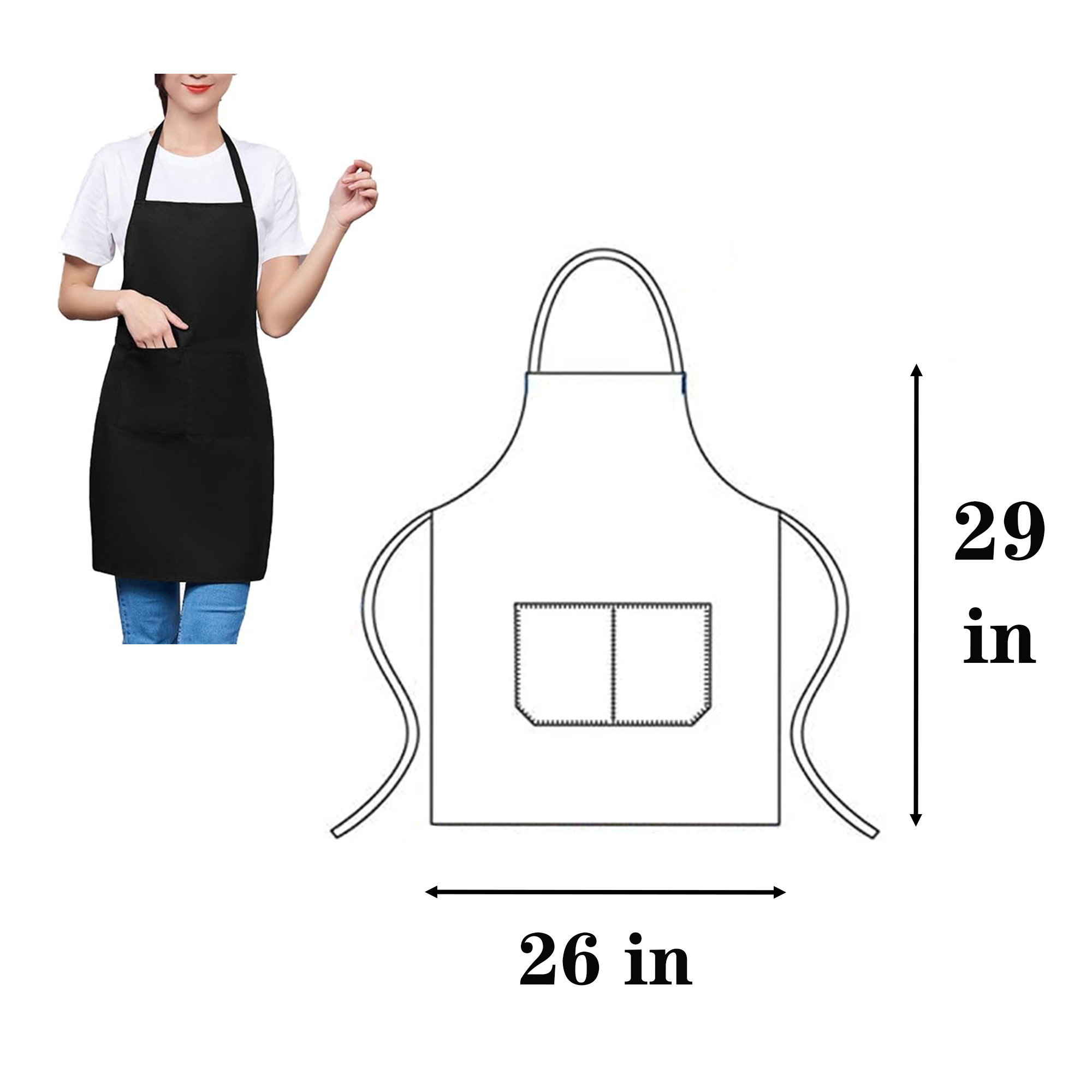 Restaurant Kitchen Cooking Apron Polyester Fabric 5