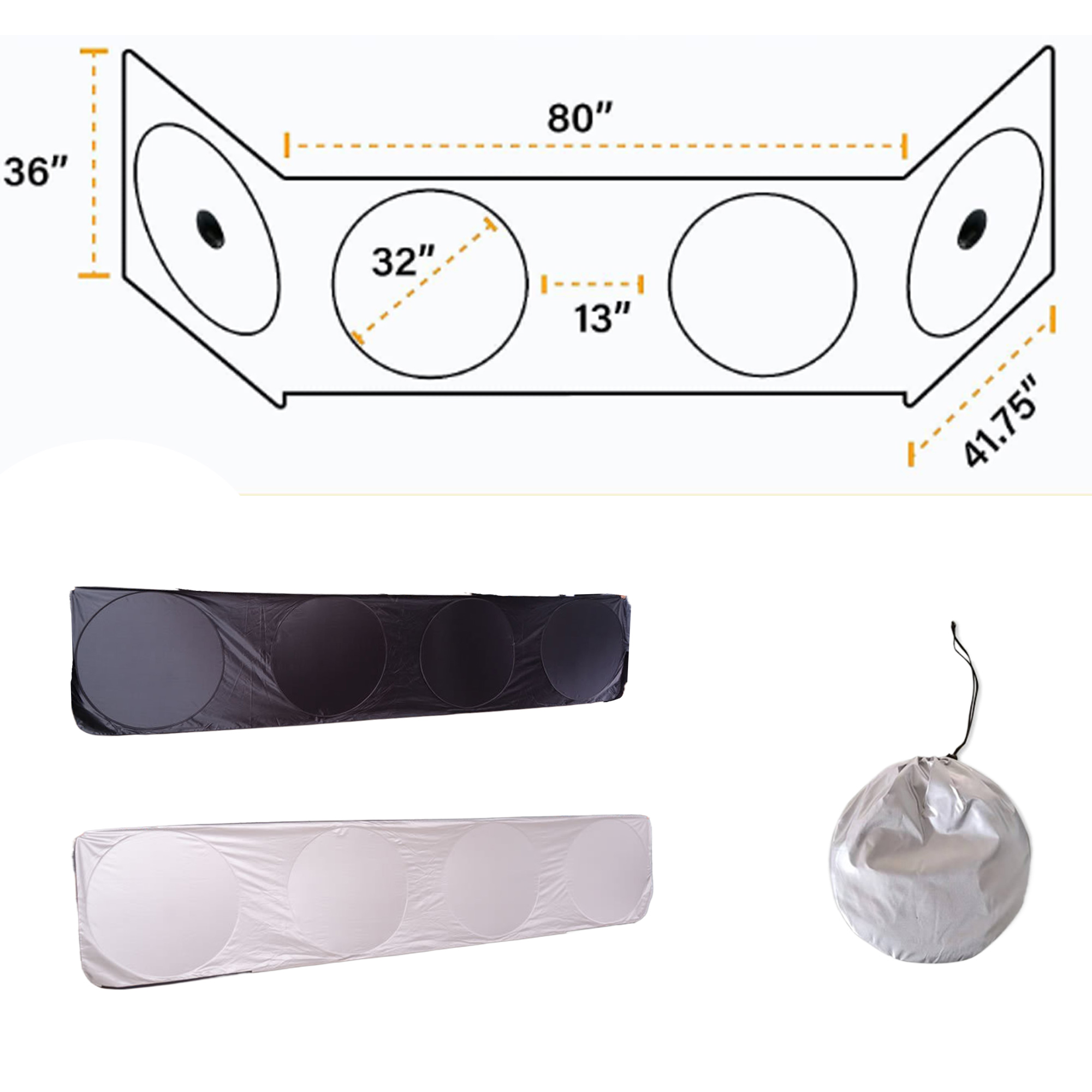 MOQ50 Truck Sunshade Car Screen Cover Protector 2