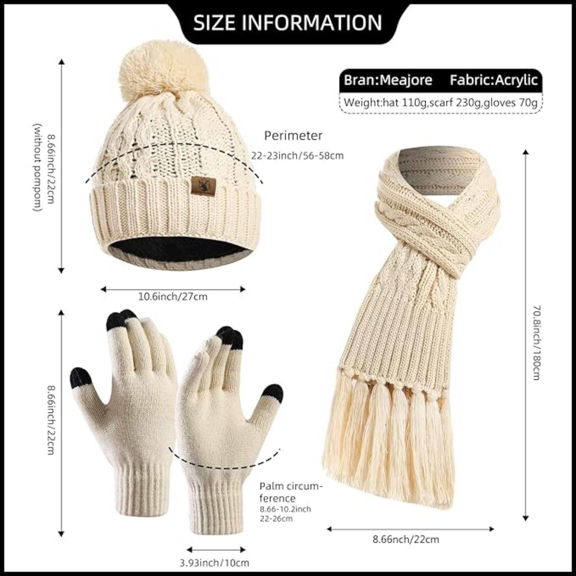3 In 1 Winter Beanie Set 2