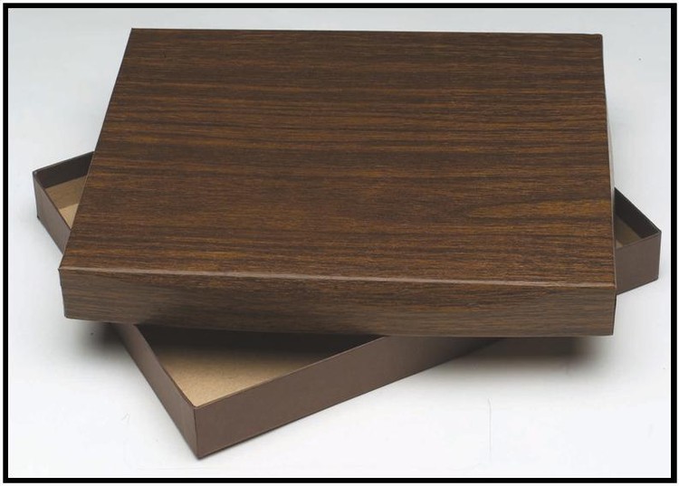 10" x 13" Walnut Foiled Gift Box 1