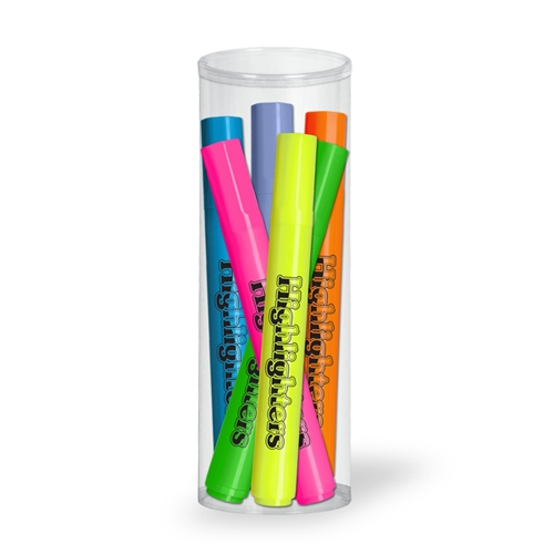 Broadline Fluorescent Highlighter - 6 Pack Tube Set - USA Union Made