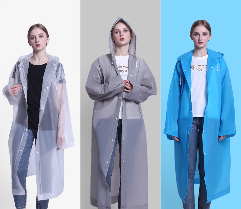 Transparent Reusable EVA Rain Poncho 3