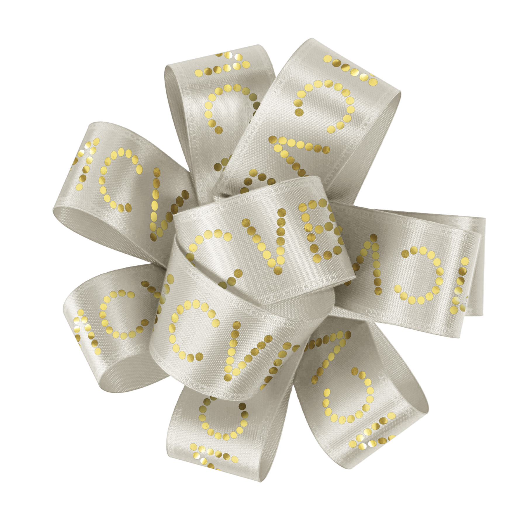 1" Badge Satin Bow - Sparkle 23