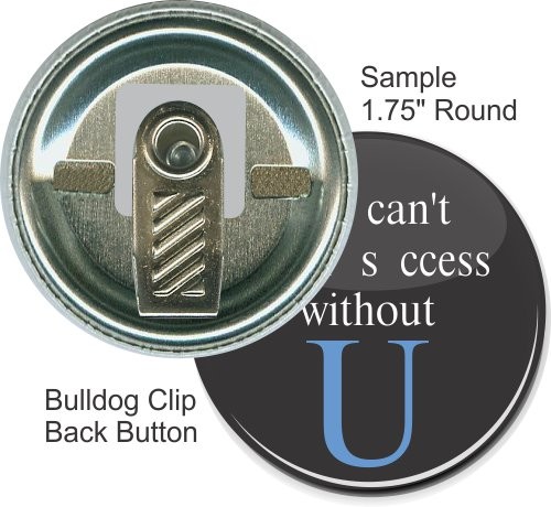 Bulldog Clip 1 3/4 Inch Round Button 2