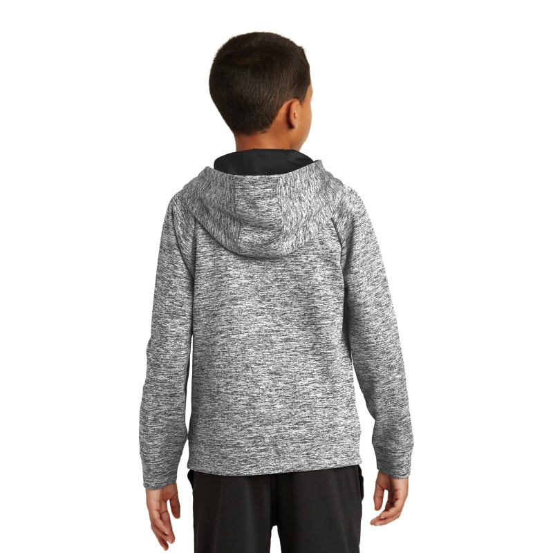Sport-Tek Youth PosiCharge Electric Heather Fleece Hooded Pullover. 13