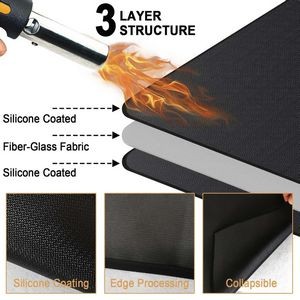 65 x 39 inch Double-Sided Fireproof Under Grill Mats 6