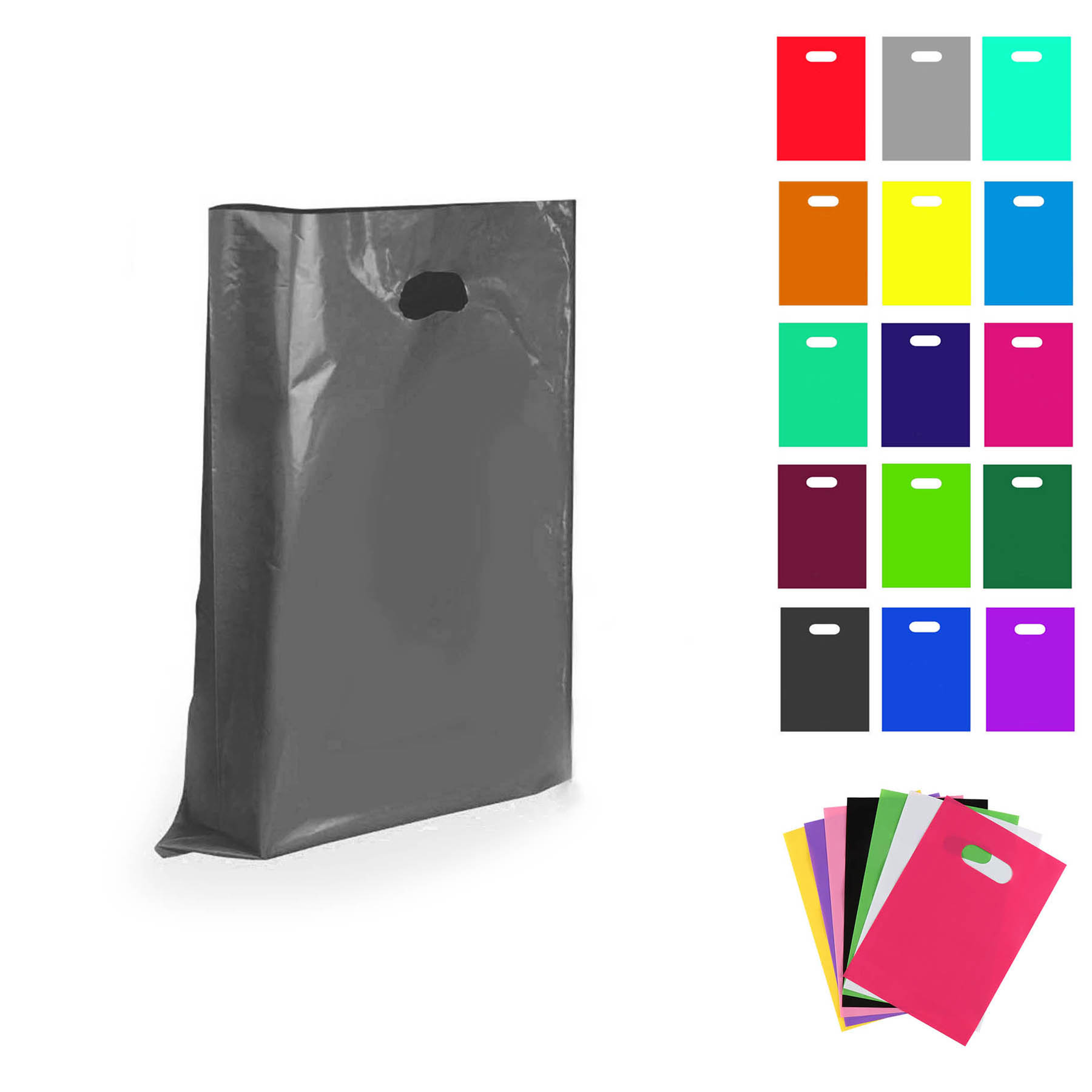 Soft PE Plastic Die Cut Shop Tote Bags 1
