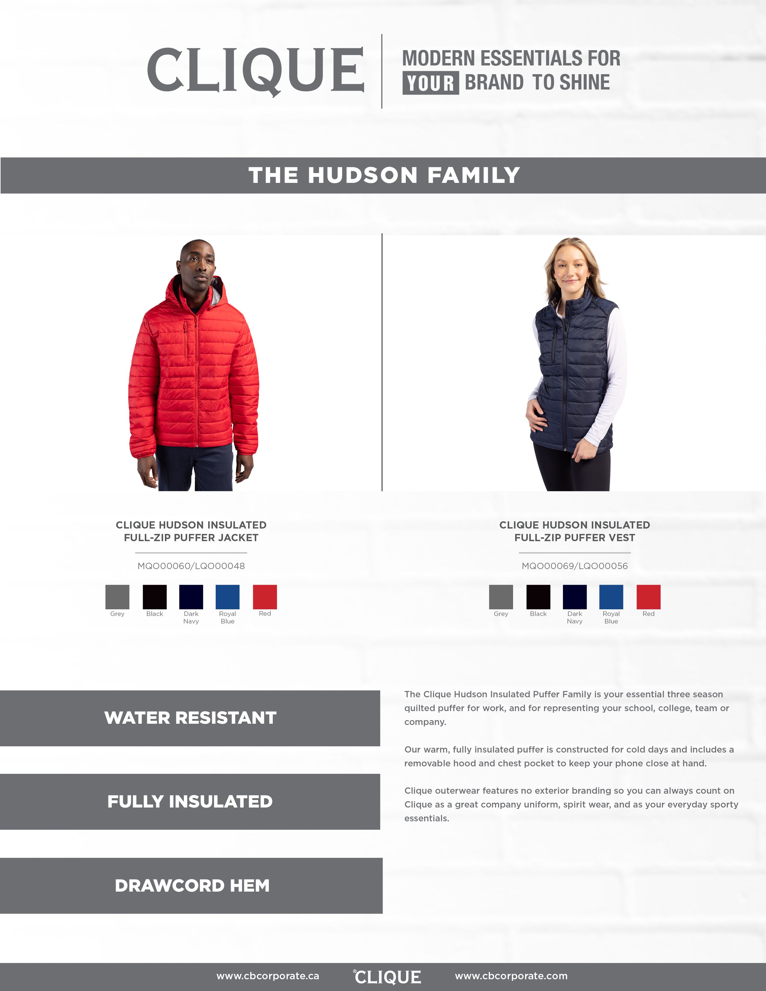 Hudson Insulated Womens Full-Zip Puffer Jacket