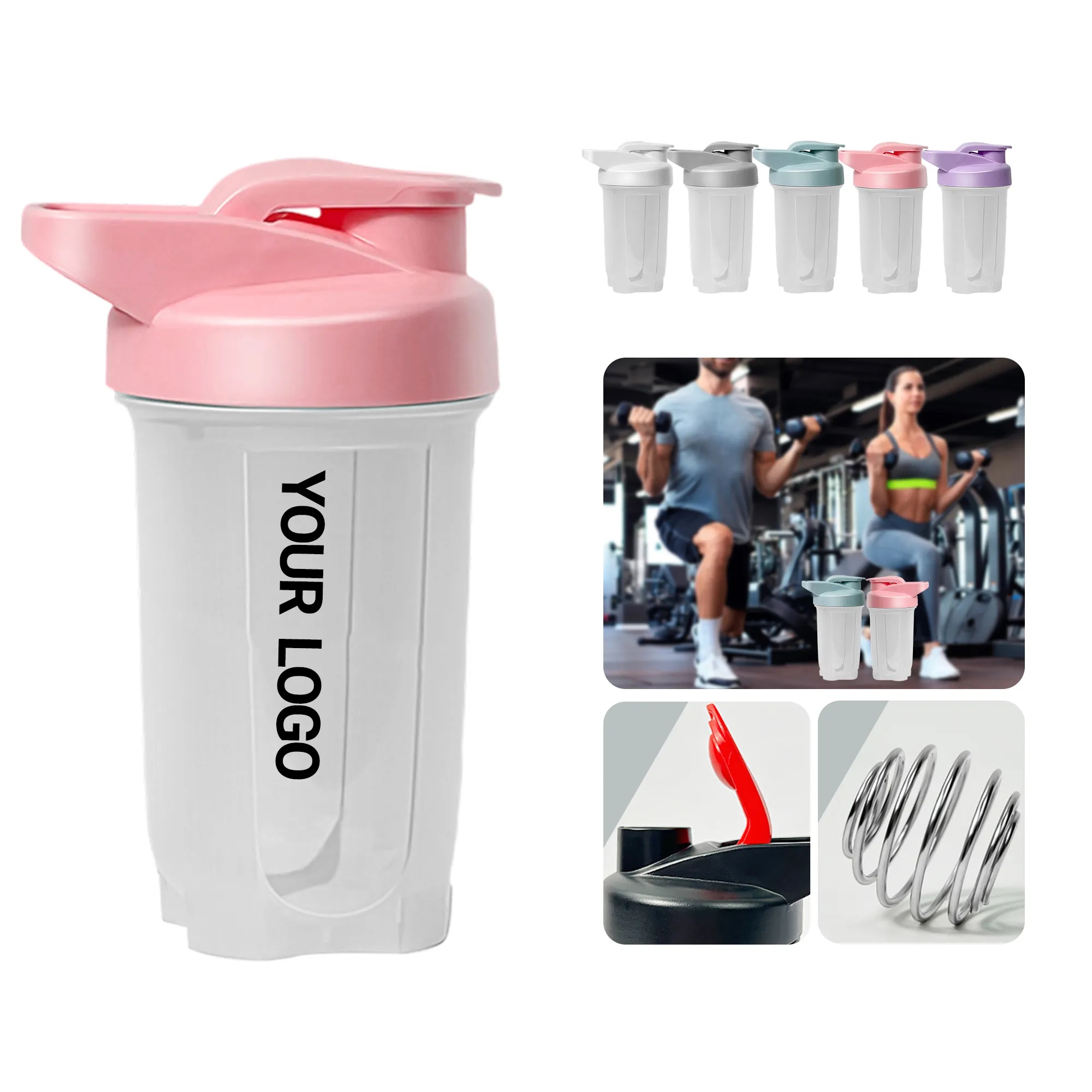 10 oz PP Shaker Cup with Flip Top and Handle 1