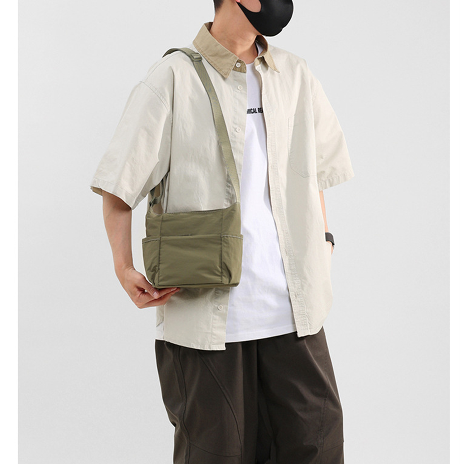 Women Nylon Crossbody Shoulder Bag w/ Pockets 11