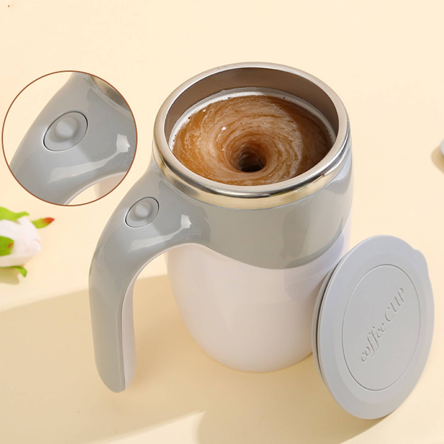 13 Oz. Fully Automatic Stirring Magnetic Rotating Coffee Cup 3