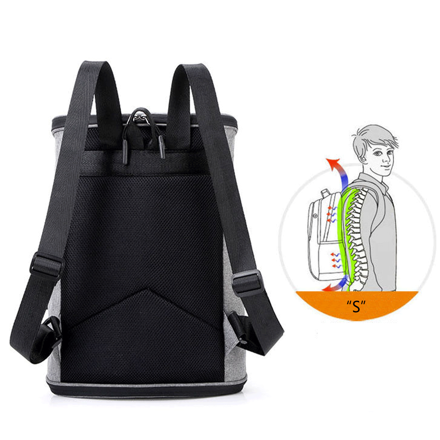 durable Travel Laptop USB Anti Theft Business Bag Backpack 17