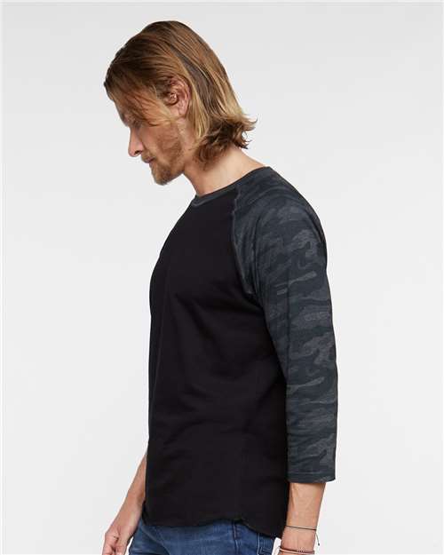 Unisex Baseball Fine Jersey Three-Quarter Sleeve Tee - 6930 58