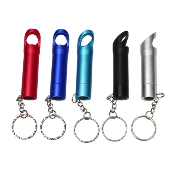 Aluminum LED Bottle Opener Keychain 2