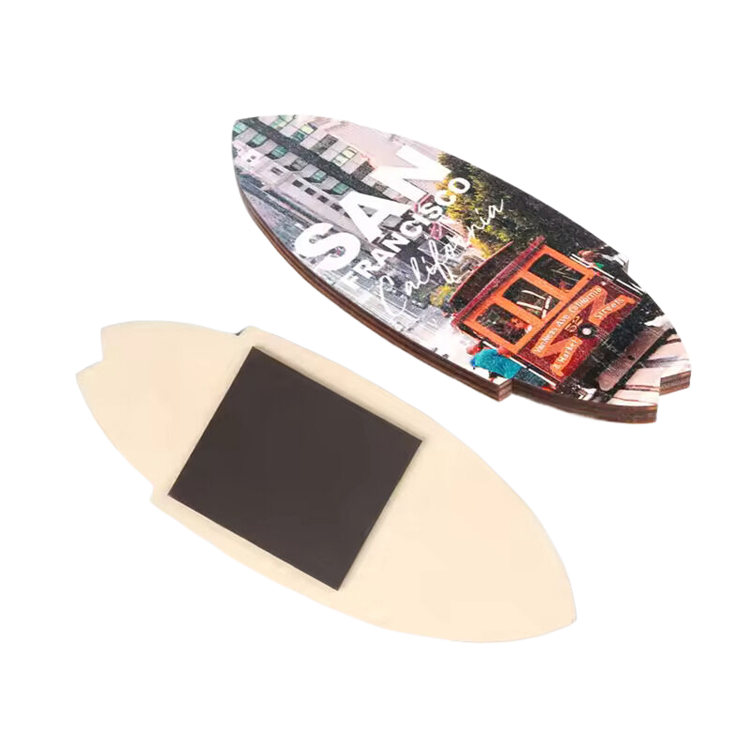 Rocket Shape Wooden Souvenir Magnet 5