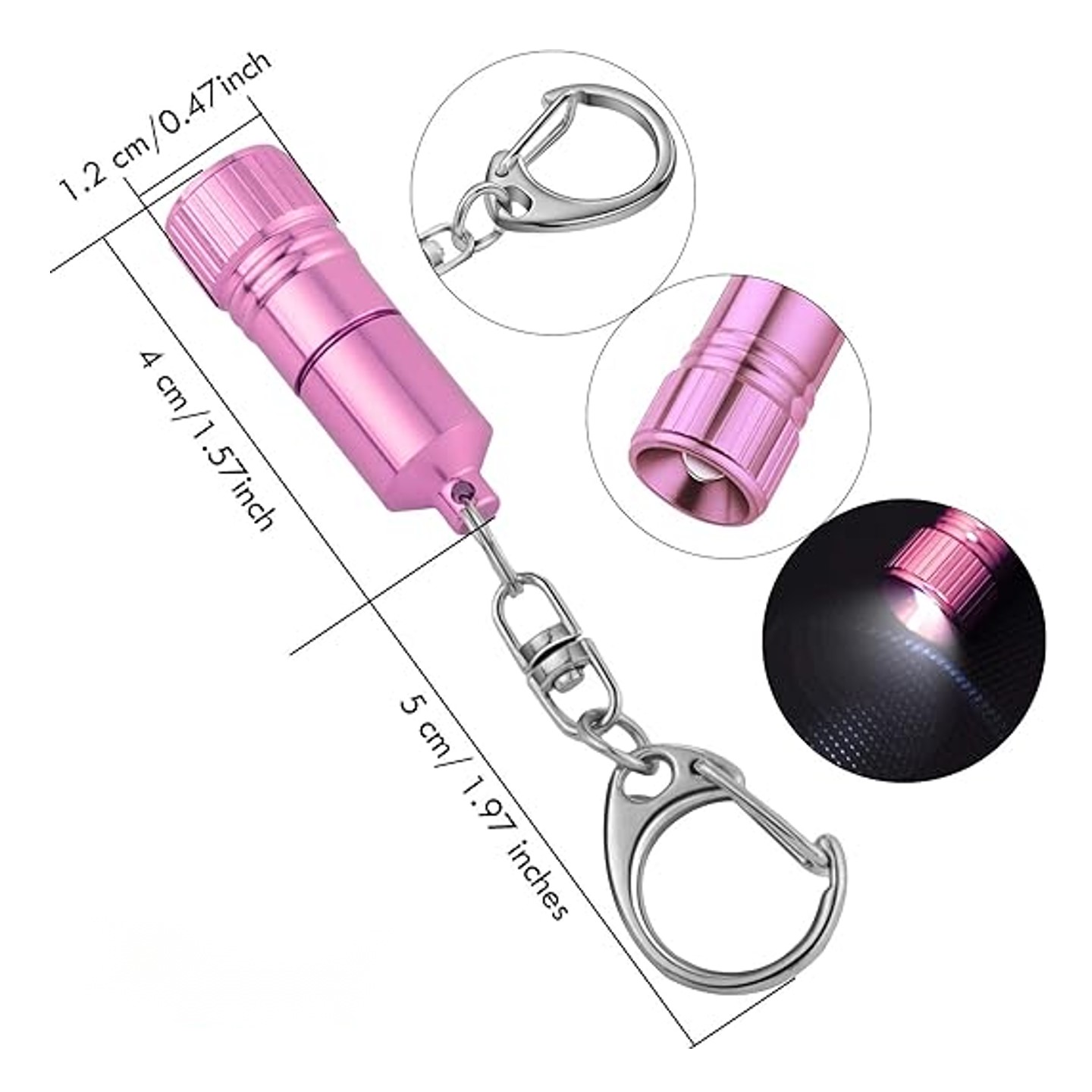 Tiny Keychain Flashlight Ring Portable Torch 2