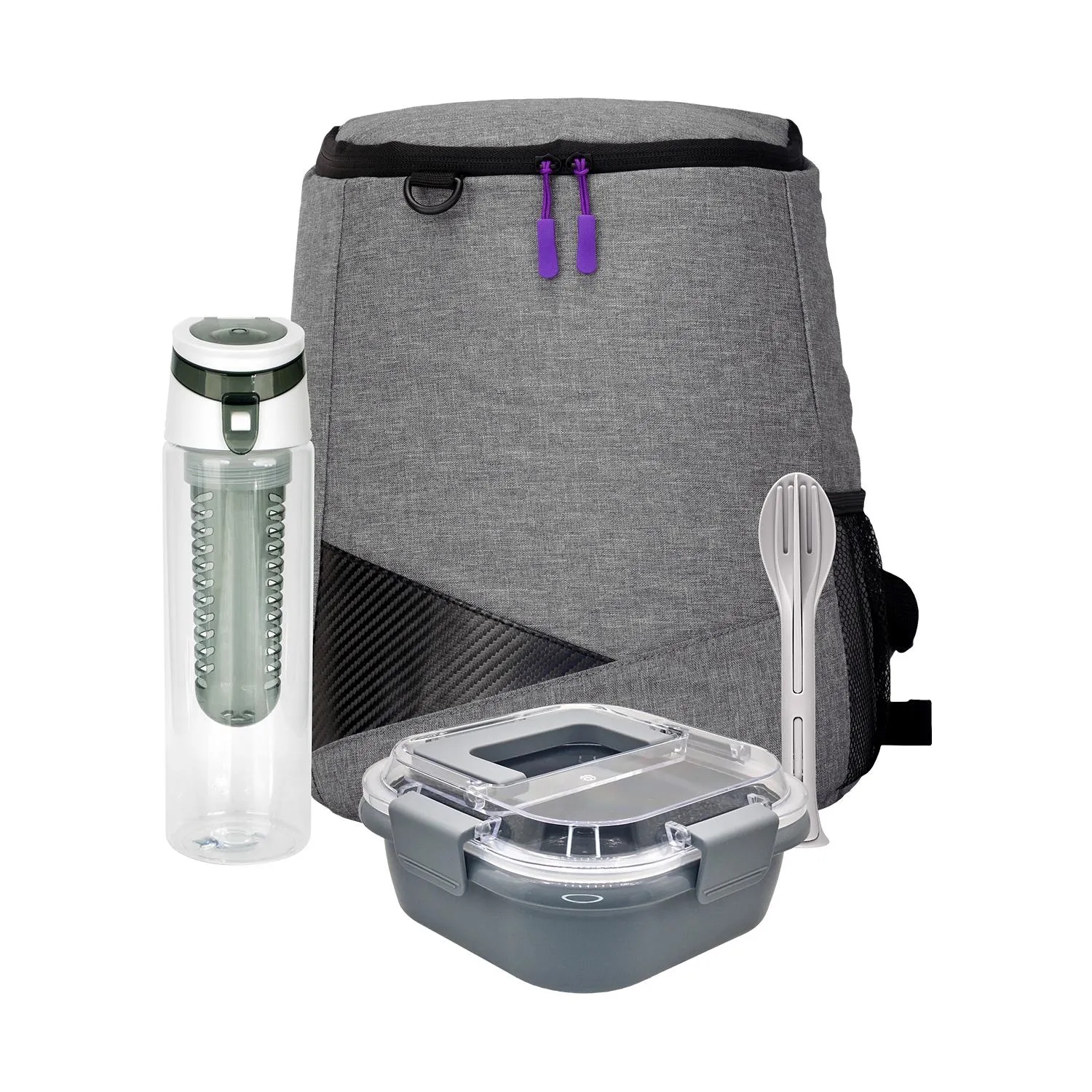 Trendy Lunch Box & Utensil Backpack Set 23