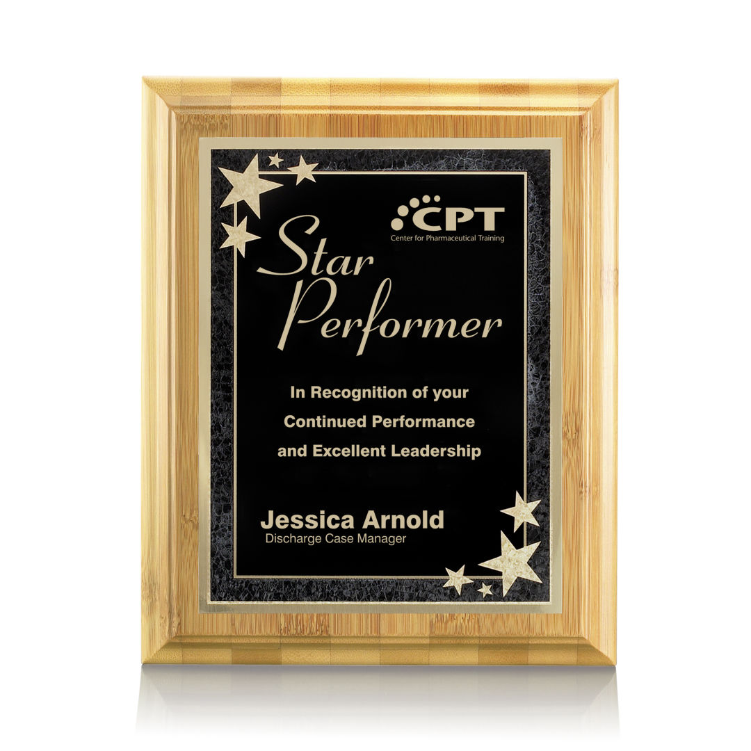 Bamboo/Starburst Plaque - Black 4
