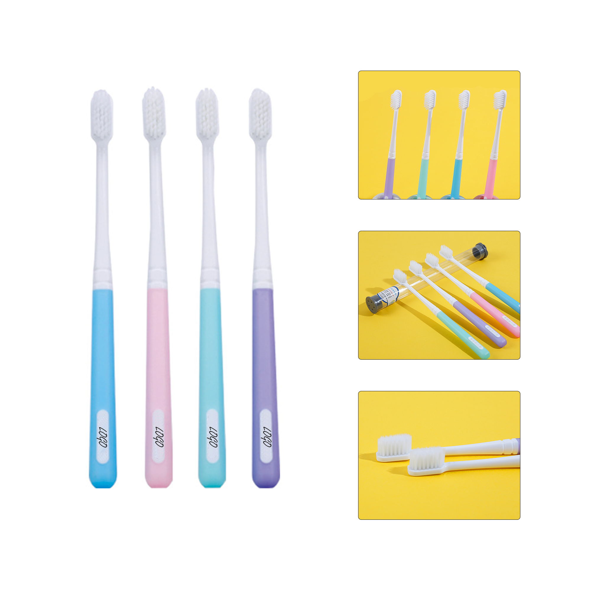 Customizable Soft-bristled Plastic Toothbrush 2