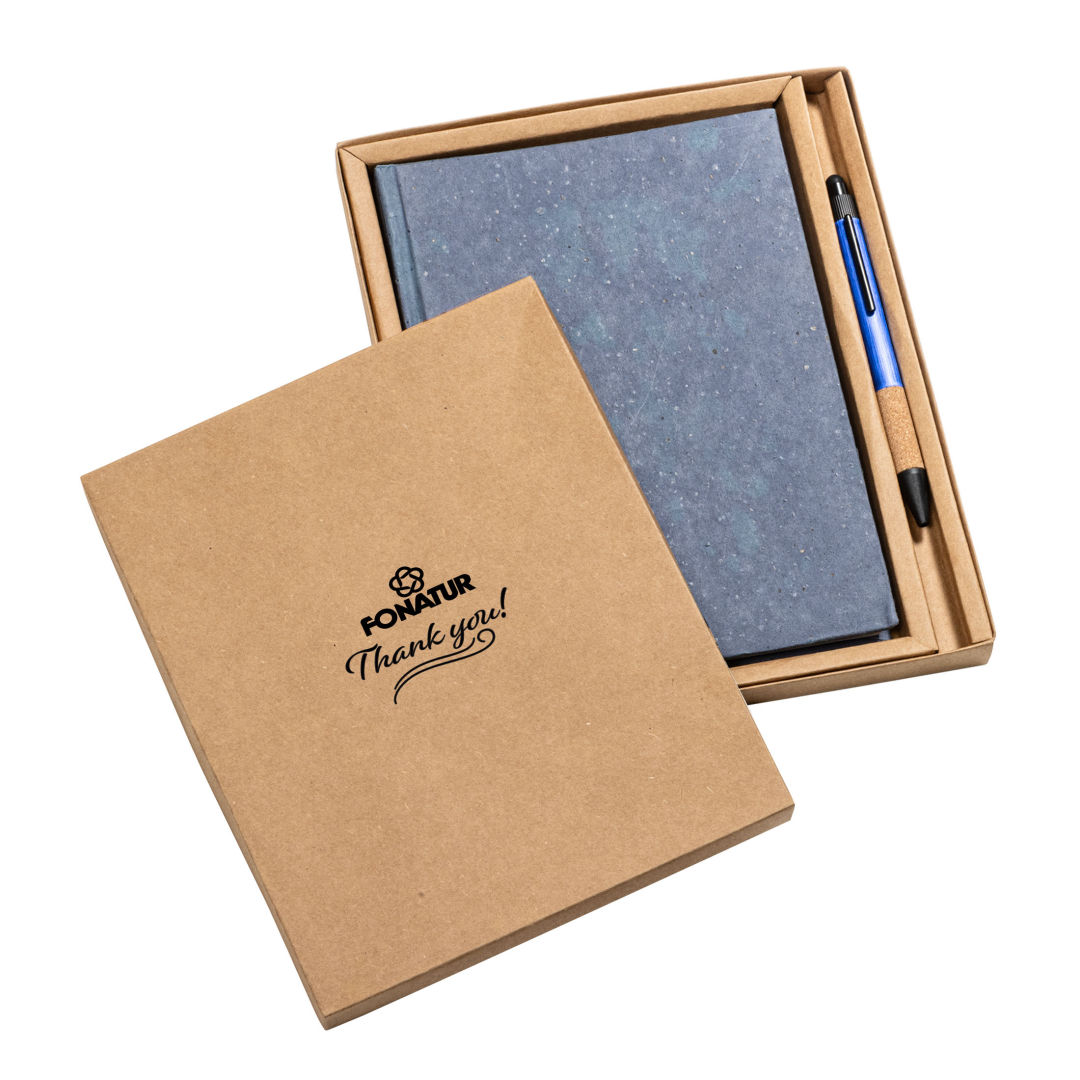 Tree Free Notebook/Manuel Recycled Pen Gift Set 8