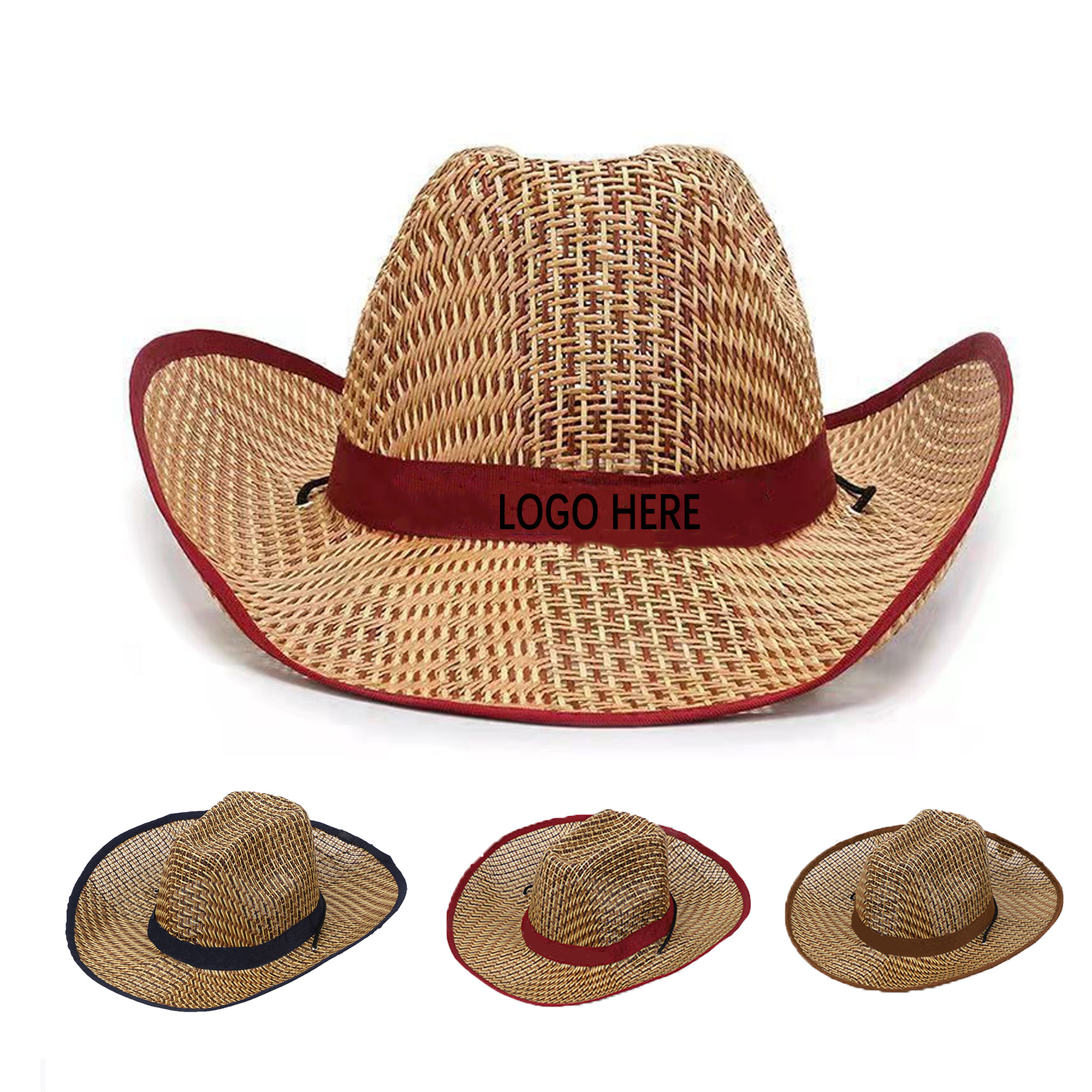 Customizable Band Cowboy Straw Hat For Outdoor 2